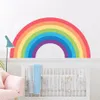 Adesivos de parede desenho animado colorido arco -íris decalque de parede feminino