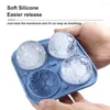 Baking Moulds Useful Ice Ball Tray Long Lasting Mold BPA Free 4 Holes Rugby Shape Cube Maker DIY