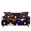 Stol täcker Halloween soffa täcker vardagsrum elastisk kombination l-formad 1/2/3/4 säte fundas