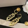 18K Or Timbre Charme Boucle D'oreille Designer De Luxe Boucles D'oreilles Style Vintage Conception De Bijoux Pour Les Femmes Celtique De Luxe Accessoires De Fête De Mariage Avec Boîte-Cadeau