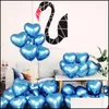 Other Festive Party Supplies Heartshaped Latex Balloon 50Pcs/Bag 10 Inch 2.2G Metal Balloons Birthday Valentine Festival D Dhcst