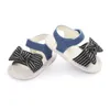 Sandaler Ny bomullsol Bow Infant Girls Sandaler Mjuk läder Nyfödda Baby Summer Slipper Shoes Anti-Slip Toddlers First Walkers Z0331