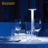 Table Lamps LED Waterproof Bar Desk Lamp Touch Dimming Rechargeable Metal Dinner For Living Room Bedroom Study Cafe Night Lights