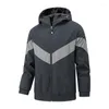 Men's Jackets 2023 Men's Spring And Autumn Zipper Hooded Windbreaker Youth Reflective Casual Multicolor Jacket