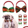 Autres Fournitures Pour Animaux De Noël Chien Chat Noeuds Papillon Noël Animaux Cadeau Collier Décoration De Vacances Accessoires De Toilettage Drop Delivery Ho Dhjo4