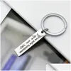 Charms Creative Stainless Steel Keychain Drive Safe I Need You Here With Me Car Heart Leaf Pendant Man Key Chain Bags Boy Si Dhgarden Dhixm