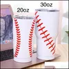 Tumblers 30Oz Tumbler Mugs Basketball Football Baseball Printed Cup Beer Mug Coffee Water Bottle Car Hold Drop Delivery Home Garden Dhnvk