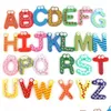 Fridge Magnets Kids Baby Wooden Alphabet Letter Cartoon Educational Learning Study Toy Uni Gift Drop Delivery Home Garden Dhlxc