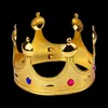 Party Hats King Crown Halloween Ball Dress Up Plastic Crown Scepter Partys levererar födelsedagskronor Princess Crowns RRA