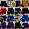 Verklig autentisk sömnad Throwback Basketball Shorts med fickor Retro Baskeballficka Kort andningsbar gymtränsträning strandbyxor svettbyxor byxa