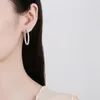 Hoop Earrings WINWOS2.8ct D Colorful Mossstone 925 Sterling Silver Plated White Gold For Women's High-quality Wedding P