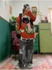 Dżinsy damskie houzhou grunge vintage kobiety mody streetwear patchwork w lupgy dżinsowe spodnie harajuku hipis swobodne spodnie o szerokich nogach 230331