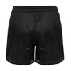 Onderbroek Iefiel heren elastische taille pure kleur doorzichtige trekkoord snel droge strand shorts zwembroek met bulit-in mesh briefsunderpant