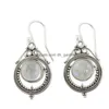 Cuelga la lámpara Vintage Bohemia étnica Aro Pendientes de gota de lágrima para mujeres Moonstone Tibetan Sier Pendiente Joyería de moda Dhgarden Dh30T