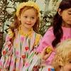 Girl Dresses Girls Dress 2023 Spring Pink Lace Children's Korean Floral Princess Skirt Kids Wear