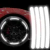 Carnet de pneu de voitures Autocollant réflexion Night Safety Warning Strip Motorcycle Bike Auto Wheel Hub Reflector Autocollants décalcomanies 20 / 40pcs