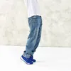 Jeans da uomo Primavera Autunno Uomo Pantaloni jeans denim a gamba larga Streetwear Pantaloni azzurri hip-hop Jeans larghi larghiUomo