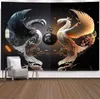 Chinese Art Hanging Cloth Background Cloth Small and High Sense Room Wall Cloth Bedroom Bedside Background Wall Decoration Painting Fabric Art