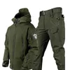 Survêtements pour hommes en plein air peau de requin costume chaud hommes forces spéciales camouflage polaire épaissi costume automne et hiver coquille souple Rushsuit Ropa W0322