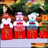 Décorations De Noël Sac De Bonbons Feutre Père Noël Chaussette Cadeau Enfants Noël Non Tissé Cloche Arbre Suspendu Décoration Drop Delivery Home Garden Dhs8A