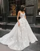 Paski do linii suknie ślubne do kości panny młodej stanika 3D-płaski aplikacje koronkowe sukienki ślubne vestidos de novia szatę de mariee suknie ślubne
