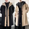 Men's Trench Coats Coat Streetwear Long Jacket Hip Hop Male Fashion Windbreaker Spring Autumn Hooded Overcoat Women 230331