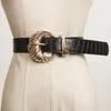 Ceintures noir motif Pu cuir Vintage Ceinture femmes mode marée Allmatch Femme Taille élastique Ceinture Taille 2023ceintures