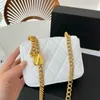 Bolso de diseñador 23P para mujer, Mini bolso clásico en blanco y negro, bolsos acolchados con solapa, bolsos de hombro con bola dorada de amor, cosméticos cruzados