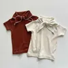 Children's T-shirt Shorts Set Ins2023 MP Girl Baby Organic Cotton Knitted Jacquard Dress Girl Sweater Skirt Suit Trousers