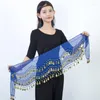 Stage Wear Secy Style Belly Dancing Clothing Belt Accessories Sequins Dance Triangular Bandage Hip Scarf