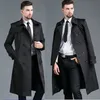 Trench homme coupe-vent automne et hiver Slim Fit Double boutonnage affaires loisirs Long manteau Guy's Cape 230331