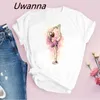 T-shirts pour femmes T-shirt de gymnastique Dames Imprimé Esthétique Graphique Tshirt Femme Harajuku Tee Casual Summer Fashion Tops Femme Vêtements