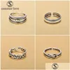 Band Ringe Klassisch Retro Vintage 925 Sterling Sier Hand Offener Finger Blatt Hoop Für Frauen Valentinstag Jewelryz Drop Delive Dhgarden Dhmmf