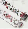 Gift Wrap Flowers Hidden In Leaves Crystal PET Washi Tape Journal Collage Materila DIY Scrapbooking Card Making Decorative Plan Sticker