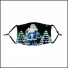 Designer Masks Christmas Face Reusable 3D Painting Santa Elk Snowman Merry Mask Washable Protective Pm2.5 Carbon Filters Drop Delive Dheuy