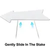 Garden Decorations Blank Signs With Stakes Waterproof DIY Wedding Directional Sign 17x6in Yard For Party Garage Street Guiding Visitor