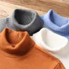 Polos masculinos Autumn Winter Warm Turtleneck Sweater de alta qualidade Moda Casual Pullover confortável Marca masculina grossa 230331