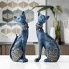 Dekorativa föremål Figurer Harts Kattstaty för heminredningar Europeiska kreativa bröllopspresent Animal Decor Sculpture 230330