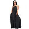 Womens Clothing Spaghetti Straps Dress Sleeveless Loose Bohemian Long Candy