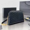 Moda Lüks Tasarımcı Kabuk Çanta Kamera Çanta Elmas Kafes Altın Logo Crossbody Çanta Zincir Para Cüzdanlar