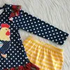 Kleidungssets Kinder Mädchen Herbst Outfits Huhn Druck Milchseide Mädchen Boutique Kleinkind Baby Designerkleidung