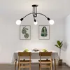 Taklampor Creative LED Iron Art Lamp Morden grenformad heminredningsrum Living Kitchen Flush Mount Light E27