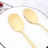 Dinnerware Sets Drmfiy Set Rose 3Pcs Service Spoons Colander Stainless Steel Buffet Dinner Restaurant Tableware