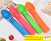 100st Sweet Color Ice Cream Scoop Plastic Melon Baller Thicken Cylindrical Handle Dessert Spoon Kitchen Tool