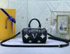 Projektantka damska torba na ramię luksusowe nano szybkie torebki brązowe kwiat litera skórzana torba wytłaczana torba crossbody damskie makijaż makijaż Torebki