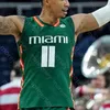 2023 Final Four 4 Jersey Miami Hurricanes Basketbal NCAA College Isaiah Wong Miller Nijel Pack Norchad Omier Wooga Populier Bensley Joseph Harlond Beverly