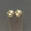 Stud Earrings Flower Metal Alloy Hollow Temperament Personalized Simple Modern Pearl Pin