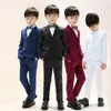 Мужские костюмы белые мальчики черный костюм для мальчика 2023 Red Kids Blazers.