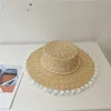 Стильные тканые жемчужные соломенные шляпы высококачественные пляжные шляпы большие защитные кепки края солнца