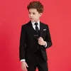 Anzüge Jungen Schwarz 007 Hochzeitsanzug Kinder Formal Blazer Kleidungsset Gentleman Kindertag Abschluss Chor Performance Kleid Kostüm 230331